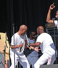 The Soul Unlimited Band wows the crowd during its performance last Saturday at the 31st Annual 2nd Street Festival. (Sandra Sellars.Richmond Free Press)
