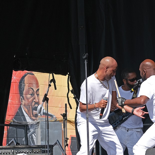 The Soul Unlimited Band wows the crowd during its performance last Saturday at the 31st Annual 2nd Street Festival. (Sandra Sellars.Richmond Free Press)