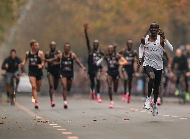 Eliud Kipchoge, an Olympic champion and world record holder from Kenya, runs on his way to history last Saturday in Vienna to become the first athlete to run a marathon in less than two hours. His historic run, in 1 hour, 59 minutes and 40 seconds, will not count as a world record however. The INEOS 1:59 Challenge was set up for the attempt.