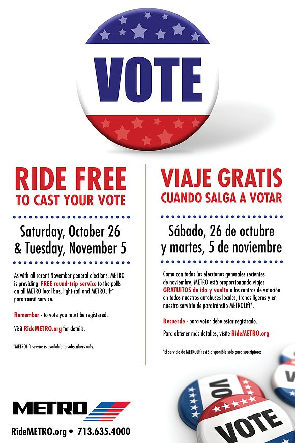 As with all recent November general elections, METRO is providing complimentary trips to polling locations in our service area. Voters …