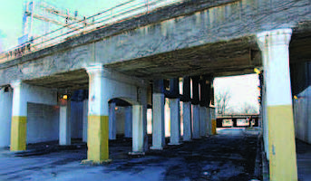 Several decaying viaducts on the south side will soon be repaired as part of the 75th Street Corridor Improvement Project which was created to solve transportation and mobility issues for trains and residents in the designated project area. Photo Credit: Provided by the 75th Street Corridor Improvement Project