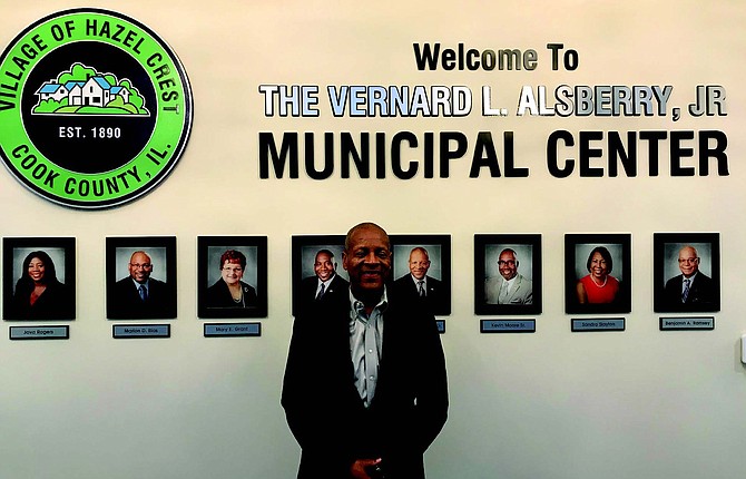 President of the Village of Hazel Crest, Vernard L. Alsberry Jr. (pictured), recently celebrated the grand opening of the Vernard L. Alsberry Jr. Municipal Center located on 3601 183rd St. in Hazel Crest. Photo Credit: Katherine Newman