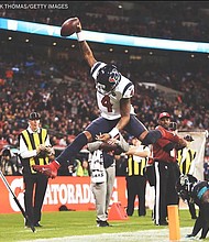 Deshaun Watson leaps for joy - credit FB.com/HoustonTexans