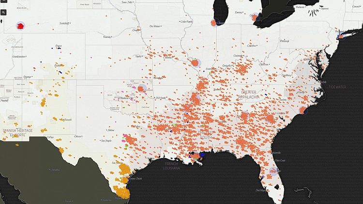 Interactive comprehensive map shows thousands of lynchings throughout ...