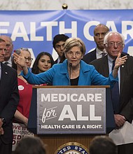 U.S. Senator Elizabeth Warren (C), Democrat from Massachusetts