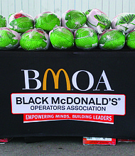 The Black McDonald’s Operators Association of Chicago & Northwest Indiana will sponsor its 19th Annual Food for the Body & Spirit turkey giveaway event from Nov. 20 to Nov. 23 at four different McDonald’s restaurants. Photo credit: By Wendell Hutson