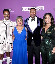 Billy Porter, Urban One Founder/Chairwoman Cathy Hughes, Chris Tucker and TV One General Manager Michelle Rice attend the "Urban One Honors" on December 5, 2019 at the MGM National Harbor (credit: Urban One, Inc)