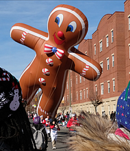 The Gingerbread Man balloon was a favorite, bringing smiles and waves from people in the crowd.