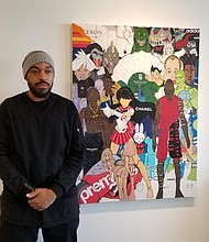 Artist Lance Flowers at the Community Artists Collective_photo by Jo-Carolyn Goode