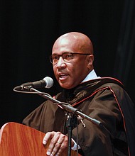 Dr. Harry L. Williams, president and chief executive officer of the Thurgood Marshall College Fund, was the commencement speaker.