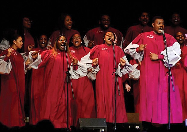 Members of the Virginia Union University Select Ensemble perform with J. David Bratton and his choir, “Every Praise,” in Budapest, Hungary, on Dec. 10 as part of a 28-day European tour.