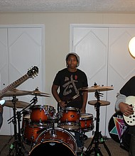 (from left) Kendall Carter, Stacy Norris and Peyton McDowell all attended Homewood-Flossmoor High School where they discovered a passion for blues music and in 2018, formed the MudCity Blue group. Photo credit: By Wendell Hutson