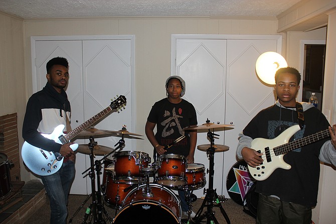 (from left) Kendall Carter, Stacy Norris and Peyton McDowell all attended Homewood-Flossmoor High School where they discovered a passion for blues music and in 2018, formed the MudCity Blue group. Photo credit: By Wendell Hutson