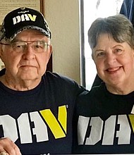 AARP Texas 2019 Andrus Award for Community Service recipient Bill Maness and his wife, Paula, assist veterans in filing disability claims.