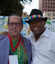 The Artist in the Jumper Maybach Boutique with Mayor Sylvester Turner