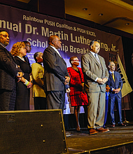 Illinois Governor J.B. Pritzker at the 29th Annual Rainbow Push Martin Luther King, Jr. Scholarship Breakfast. Photo Credit: Courtesy of Rainbow Push