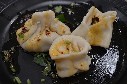 dumplings made at Chinese Community Center