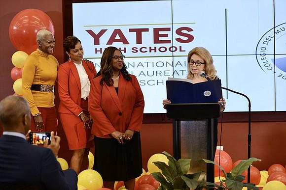 Houston Independent School District leaders on Thursday announced Yates High School’s new status as an International Baccalaureate (IB) World School, …