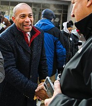 Former Massachusetts governor and current U.S. presidential candidate Deval Patrick