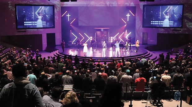 Attendees participate in a worship service Nov. 5, 2019, during Mosaix Global Network’s Multiethnic Church Conference in Keller, Texas.