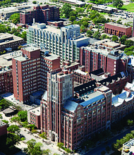 Aerial view of College of Medicine buildings Photo: Brad Cavanaugh