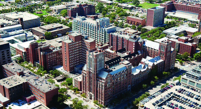 Aerial view of College of Medicine buildings Photo: Brad Cavanaugh