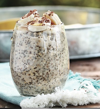 Chocolate Banana Protein Overnight Oats