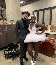 Freje Randall with choreographer Jemel McWilliams