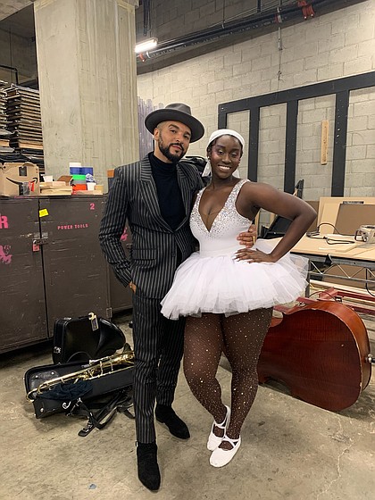 Freje Randall with choreographer Jemel McWilliams