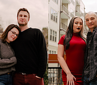 (L to R) Pastor Cal, Willi and Cameron, Blair and Chris, Kiandria and Kareem