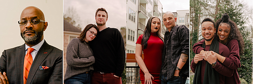 (L to R) Pastor Cal, Willi and Cameron, Blair and Chris, Kiandria and Kareem