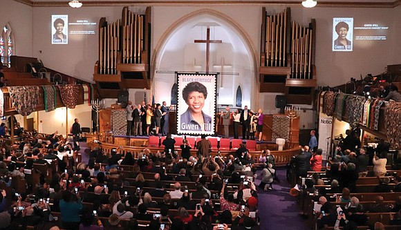 In the historic African-American church where she worshipped, late journalist Gwen Ifill was remembered with a new Black Heritage postage ...