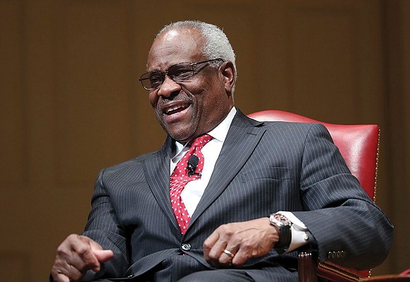 U.S. Supreme Court Jus- tice Clarence Thomas, who is known for his reticence, speaks for much of a new two-hour ...