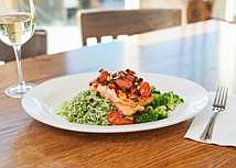 Garlic, Caper Grilled Salmon