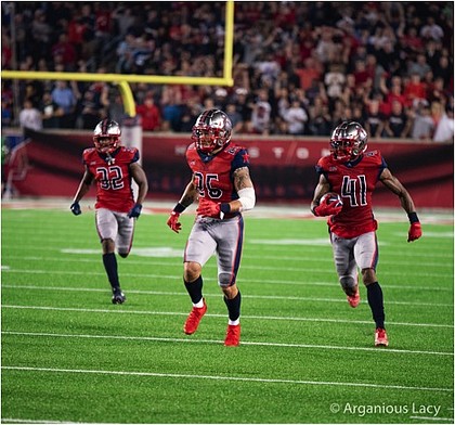 CB Jeremiah Johnson had a key interception to help the Roughnecks on Sunday.