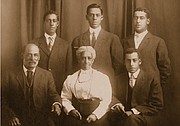 Early Portland pioneer and civic leader Louisa Flowers is surrounded by her family. Seated are her husband Allen (left) and son Lloyd. Standing are her sons (from left) Ervin, Elmer and Ralph.