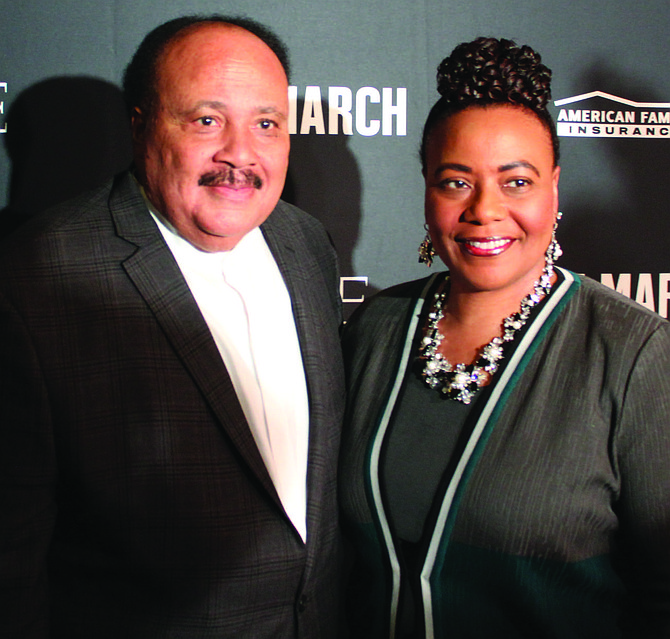 Martin L. King III and his sister, Bernice King, children of Dr. Martin L. King Jr., both attended a Feb. 26, 2020 VIP reception at the DuSable Museum of African American History for “The March” a groundbreaking virtual reality exhibit about their father. Photo credit: Wendell Hutson