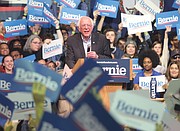 U.S. Sen. Bernie Sanders receives a warm welcome at his rally last Thursday at the Arthur Ashe Jr. Athletic Center in North Side. He finished a distant second Tuesday in Virginia’s presidential primary.