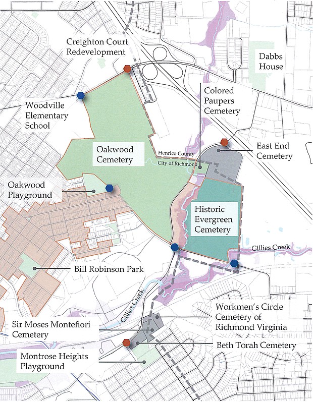 Evergreen Cemetery master plan map