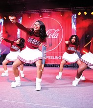 The Virginia Union University Rah Rahs show off their moves during the tournament’s cheerleading competition.