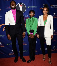 Los Angeles, CA - 3.7.20;  (L TO R) Dwayne Wade, Zaya Wade and Gabrielle Union at The Sixth Annual Truth Awards.

Photo Credit: Andreas Branch / The Truth Awards