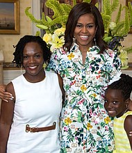 Mikaila Ulmer and her mom with former First Lady Michelle Obama