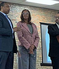 Jeanine Beasley, media coordinator for the U.S. Census, presented information on how residents can be counted in the 2020 Census. Photo credit: Tia Carol Jones