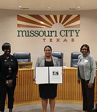 Proclaimed March as “Women’s History Month” in the City of Missouri City.