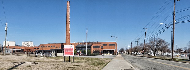 View of former Philip Morris tobacco plant that Richmond Public Schools and J. Sargeant Reynolds Community College hope to turn into a new technical school for students to train in fields ranging from auto mechanics to construction and advanced manufacturing. Altria donated the vacant plant at 2325 Maury St. three years ago to RPS, which could not afford the potential $40 million renovation cost. Reynolds is looking to gain state support for the project.