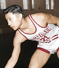 During the height of World War II, Wataru Misaka became the first player of color in the NCAA basketball tournament in 1944.