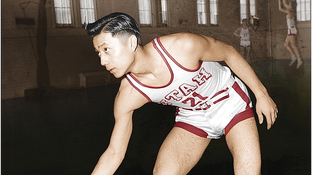 During the height of World War II, Wataru Misaka became the first player of color in the NCAA basketball tournament in 1944.