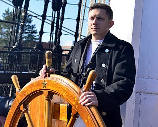 Aviation Machinist's Mate Airman Jacob Gehret, a native of Houston, earned his advanced interpretive historian qualification aboard USS Constitution, Mar. …