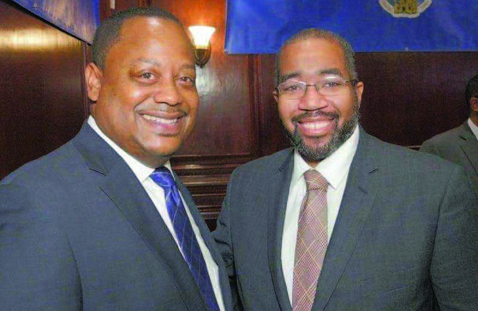 (from left) Ald. Roderick Sawyer (6th) and the late Brian Sleet worked together from 2011 to 2016 at City Hall. Photo credit: Courtesy of Roderick Sawyer