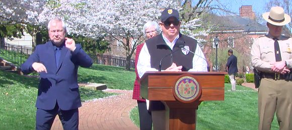 “We Are No Longer Asking Or Suggesting That Marylanders Stay Home, We Are Directing Them To Do So.” “We Are No Longer Asking Or Suggesting That Marylanders Stay Home, We Are Directing Them To Do So.”